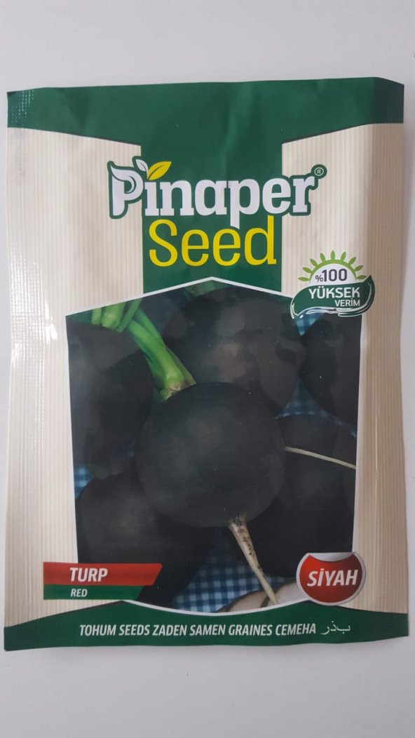 Turp (siyah) Tohumu 1 Paket %100 Yüksek Verimlidir.