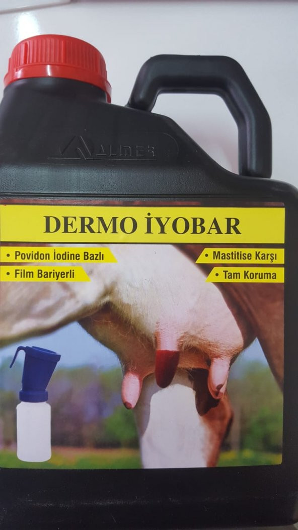 Sağım Sonrası Meme Dezenfektanı Dermo Iyobar 5 Lt + Dezenfekte Kabı - 3