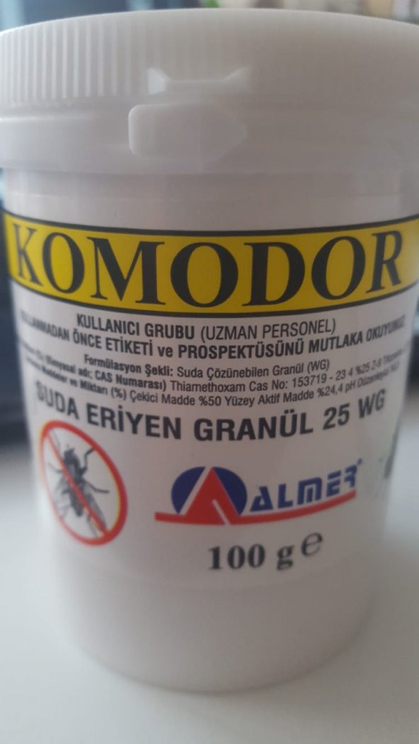 Komodor Suda Eriyen Granül 25 Wg Sinek Yemi 100 Gr