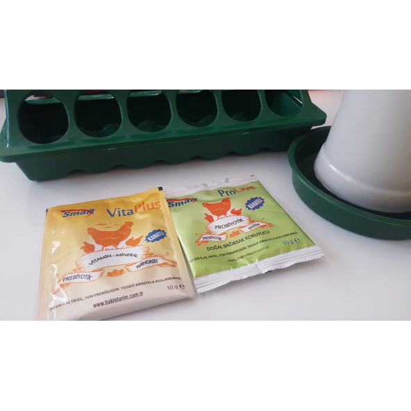 Smart Prolive 50 Gr+ Smart Vitaplus 50 Gr + 30 Cm Civciv Yemlik + 1 Lt Civciv Suluk