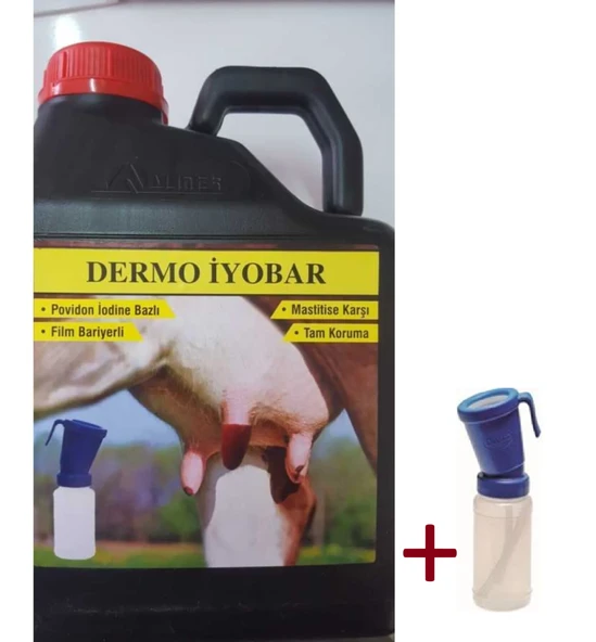 Sağım Sonrası Meme Dezenfektanı Dermo Iyobar 5 Lt + Dezenfekte Kabı