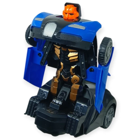 Robota Dönüşen Araba - Pilli Yerde Gezen Spor Araba - AK-839 - Resim 2