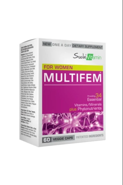 Suda Vitamin Multifem Multivitamin 60 Kapsül ürün görseli
