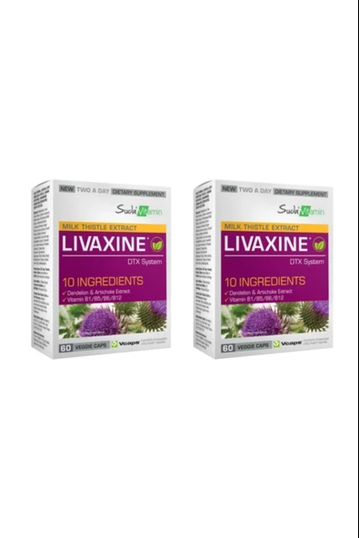 Suda Vitamin Livaxine Milk Thistle Extract 60 Kapsül 2 Adet - Resim 2