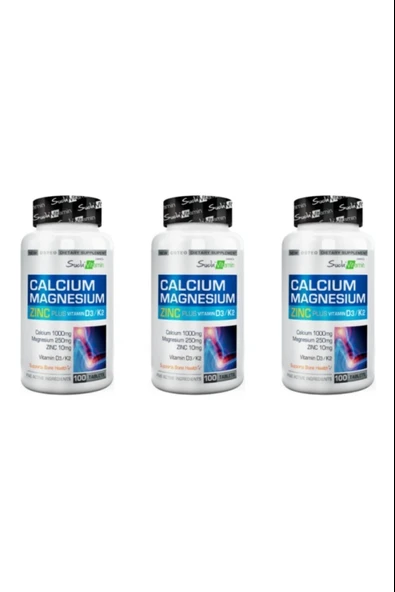 Suda Vitamin Calcium Magnesium Zinc Plus 100 Tablet 3 Adet - Resim 6