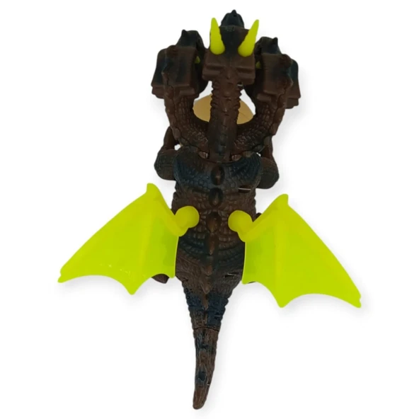 3 Başlı Mitolojik Ejderha - Pilli Yerde Gezen Sesli Figür - WH-3010 - Resim 2