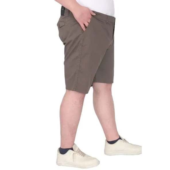 Büyük Beden Erkek Kapri Yancep Nice Classic 21402 Haki - Resim 3