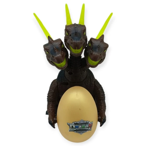 3 Başlı Mitolojik Ejderha - Pilli Yerde Gezen Sesli Figür - WH-3010 - Resim 5