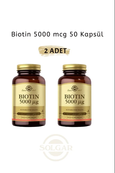 Solgar Biotin 5000 Mcg 50 Kapsül 2 Adet ürün görseli