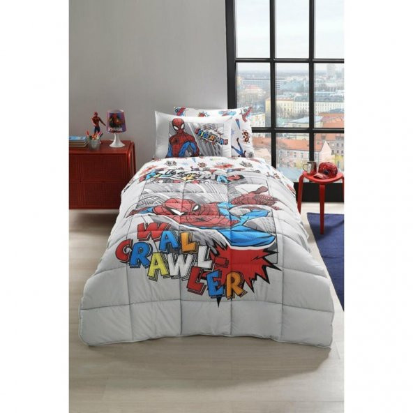 Özdilek Lisanslı Uyku Seti Tek Kişilik Spiderman Wall