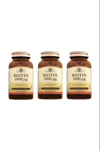 Solgar Biotin 1000 Mcg 50 Kapsül 3 Adet ürün görseli