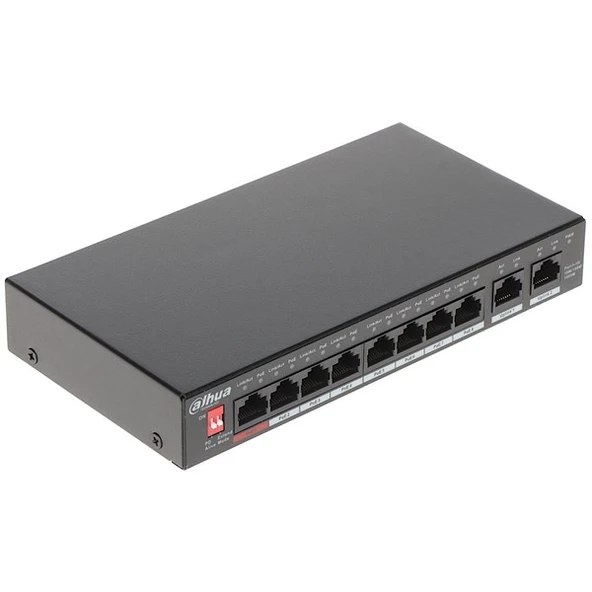 <![CDATA[DAHUA 8port 90w PFS3010-8GT-96 GIGABIT 2-Uplink Yönetilemez FULL POE SWITCH]]> ürün görseli 1