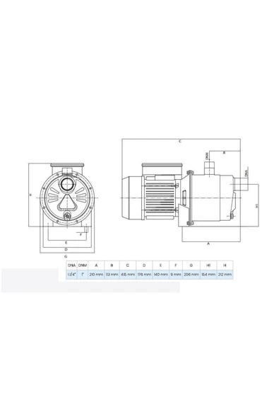 Wilo Jet SPS 4-47 Paslanmaz Gövdeli Kendinden Emişli Jet Pompa 1.3 Hp 47 mss 5 m³/h - Resim 2
