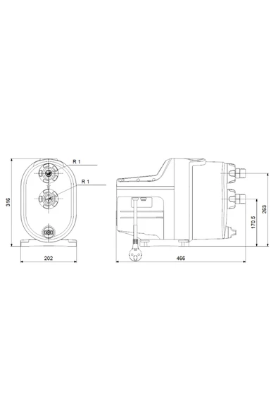 Grundfos Scala1 3-45 Sessiz Otomatik Hidrofor Tak-Çalıştır 4.5 Bar 5.6 m³/h - Resim 3
