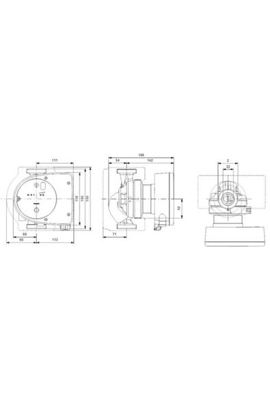 Grundfos MAGNA1 32-100(180 mm) 125-150.000 Kazan İçin Frekans Konvertörlü Sirkülasyon Pompası 10mss - Resim 3