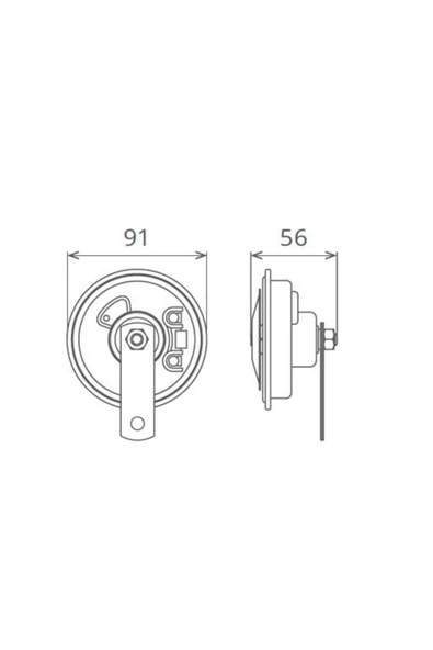 Seger DİSK KORNA DİDİT KALIN SES 12V RENAULT SOKETLİ JPT SOKET SEGER 50FK12.000.06 - Resim 3