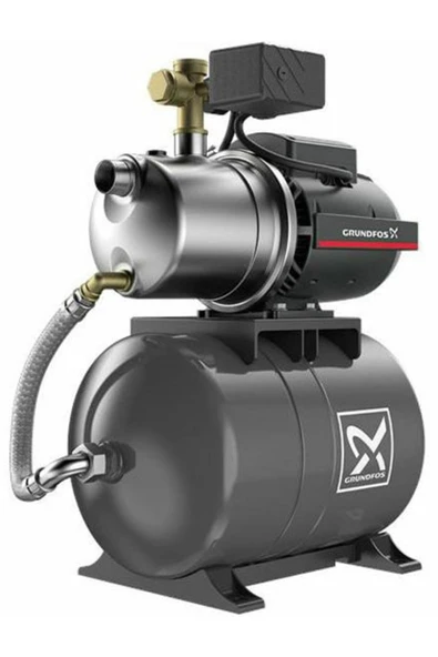 Grundfos JP 4-54 PT-H Paslanmaz Jet Hidrofor 20 Lt Tanklı - 4 Kat 6 Daire ürün görseli 1