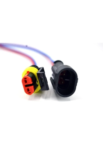 Adam 2 Kablolu Süper Seal Erkek Dişi Takım Elektrik Bağlantı Soketi - Resim 2