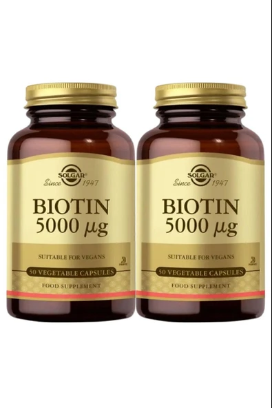 Solgar Biotin 5000 Mcg 50 Kapsül 2 Adet ürün görseli