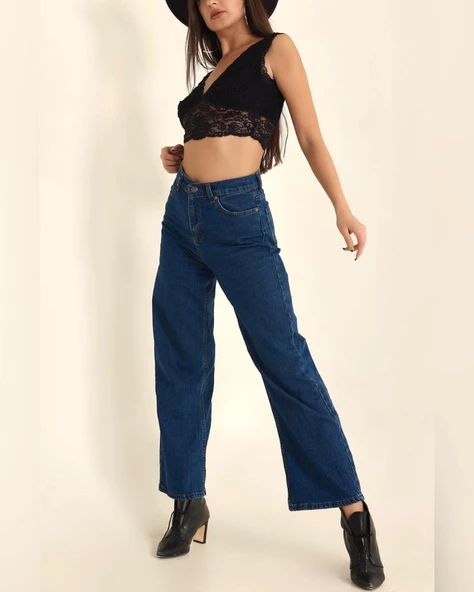Lewaldi Jeans Palazzo Lycra Model Jeans ürün görseli 1