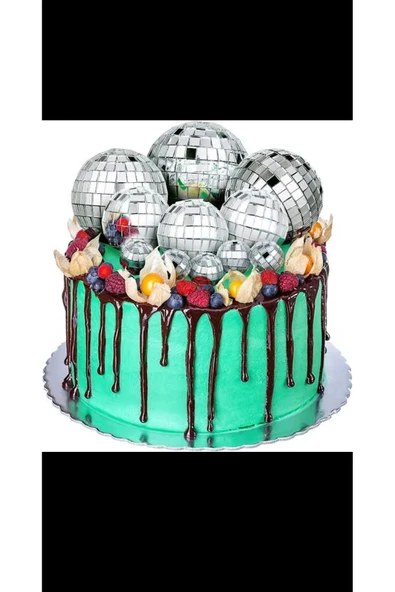 Pasta süsü disco topu 6 cm 6’lı - Resim 2