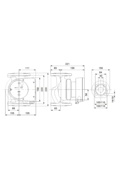 Grundfos Magna1 40-60 F 220 1x230v Pn6/10 - Resim 3