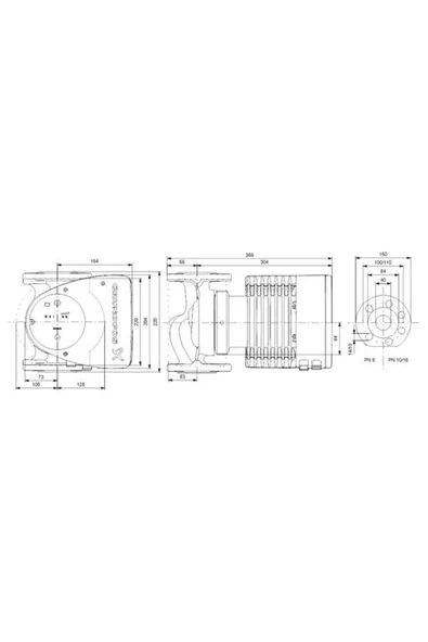 Grundfos MAGNA1 40-80 F(220 mm) 200-300.000 Kazan İçin Frekans Konvertörlü Sirkülasyon Pompası 8mss - Resim 3