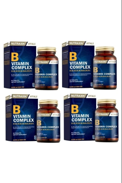 Nutraxin B Complex 60 Tablet 4 Adet ürün görseli