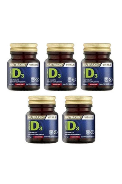 Nutraxin Vitamin D3 120 Tablet 5 Adet ürün görseli