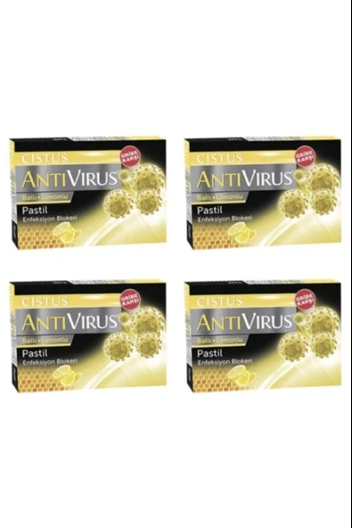 Cistus Antivirüs Ballı Limonlu Pastil 10'lu 4 Adet ürün görseli