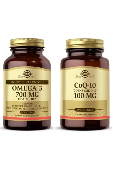 Solgar Omega 3 700 Mg 60 Softgel+ Solgar Coenzyme Q-10 100 mg 60 Kapsül ürün görseli