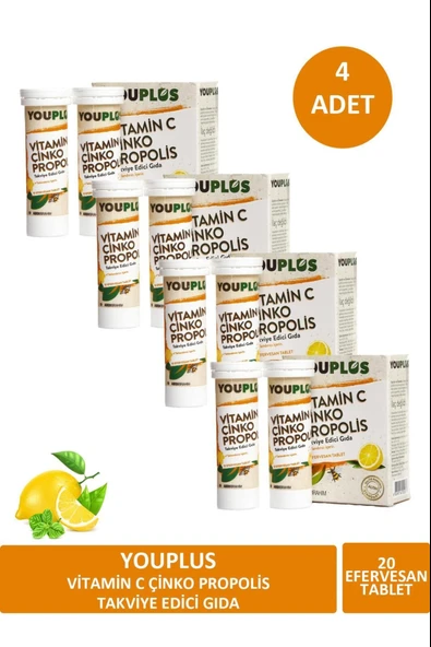 Youplus 20 Efervesan Tablet 4 Adet ürün görseli