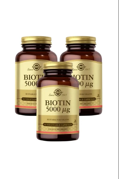 Solgar Biotin 5000 Mcg 50 Kapsül 3 Adet ürün görseli