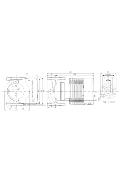 Grundfos Magna1 50-120 F 280 1x230v Pn6/10 - Resim 3