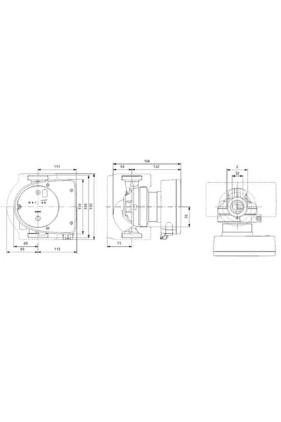 Grundfos MAGNA1 32-40(180 mm) 18-25.000 Kazan İçin Frekans Konvertörlü Sirkülasyon Pompası 4mss 7.5m - Resim 3