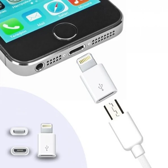 Apple iPhone / iPad Micro Usb Dönüştürücü Adaptör OTG Aparat (4989) ürün görseli 1