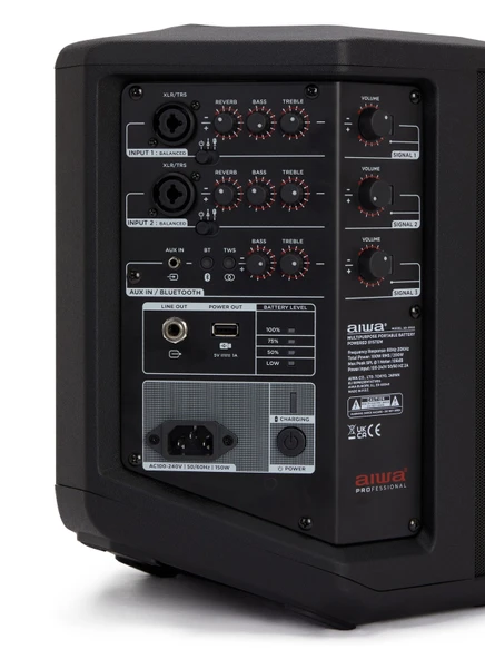 Aiwa AX-1PRO Profesyonel Taşınabilir Aktif Hoparlör - Resim 3