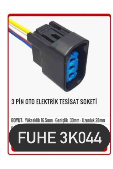 fuhe Fhe 3k044 3 Pin Oto Elektrik Tesisat Soketi ürün görseli