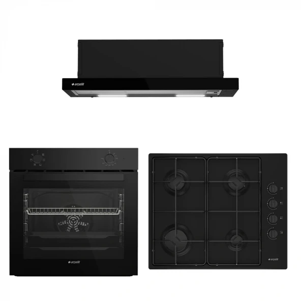 Arçelik Siyah Ekonomik Ankastre Set ürün görseli 1