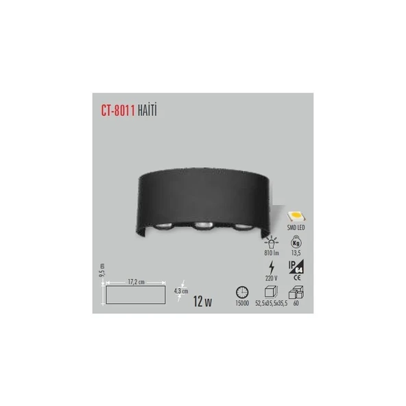 Cata Ct 8011 Dış Mekan Modern Led Armatür - Resim 3