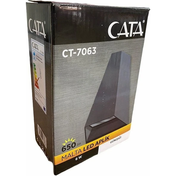 Cata CT-7063 Sıva Üstü Dış Mekan Malta Günışığı LED Aplik Siyah Kasa - Resim 3