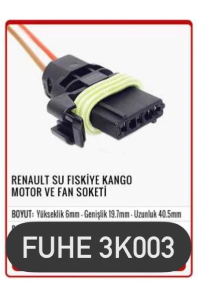 fuhe Fhe 3k003 Renault Su Fıskiye Kango Motor Ve Far Soketi ürün görseli 1
