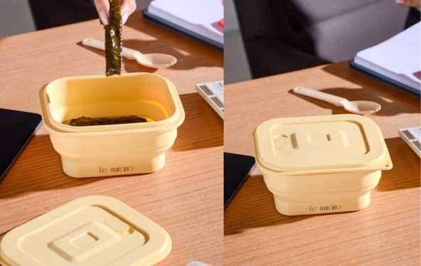 Le Murano Larry Kare Katlanabilir Silikon Saklama Kabı 500Ml Lm0014/12 - Resim 5