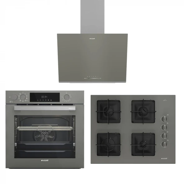 Arçelik Kare Ocaklı Grıon Buhar Destekli Afry Ankastre Set ürün görseli 1