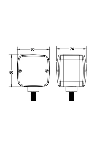 ÇERAY Stop-sinyal Lambası Sarı-kırmızı (ÇİFT TARAFLI) (80*80) - Resim 4