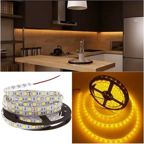 Cata CT-4538 5m 18W 240 Çipli Amber Iç Mekan Şerit LED - Resim 2