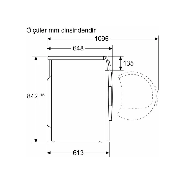 Profilo KM09611JTR Kurutma Makinesi 9 KG Beyaz - Resim 8