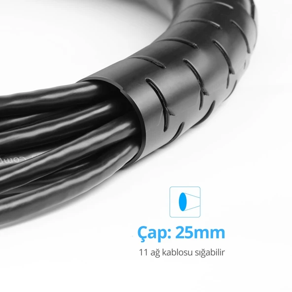 UGREEN Kablo Koruyucu ve Düzenleyici Spiral, 5 Metre, 30820 - Resim 5