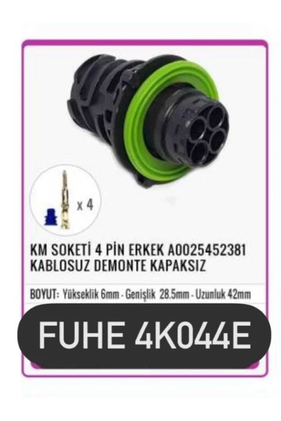 fuhe Fhe 4k044e Km Soketi 4 Pin Erkek A0025452381 Kablosuz Demonte Kapaksız ürün görseli 1