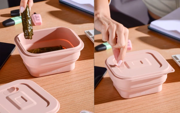 Le Murano Larry Kare Katlanabilir Silikon Saklama Kabı 500Ml Lm0014/12 ürün görseli 1